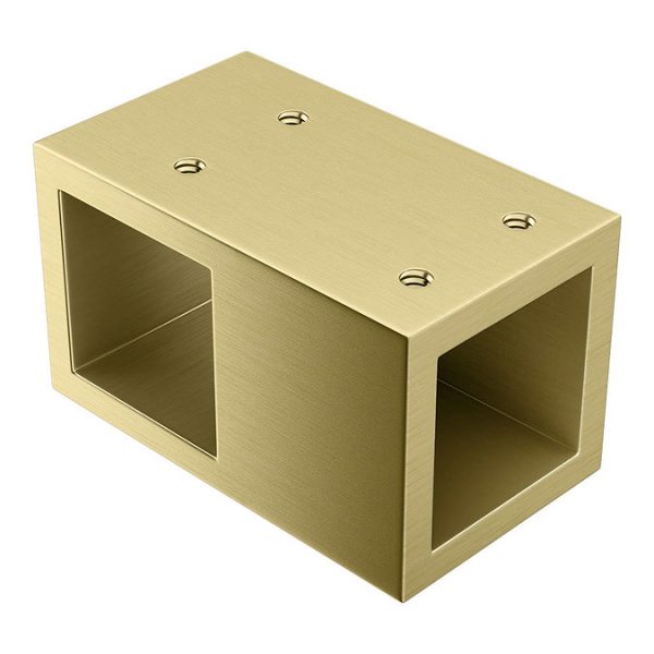 Arezzo Brushed Brass 10mm Glass 1400 x 900 Wet Room (with Screen, Side Panel + Tray) - Image 3