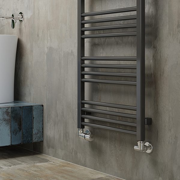 Terma Fiona Sparkling Grey Heated Towel Rail 1380 x 500mm - Image 3
