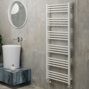 Terma Fiona Matt White Heated Towel Rail 1380 x 500mm
