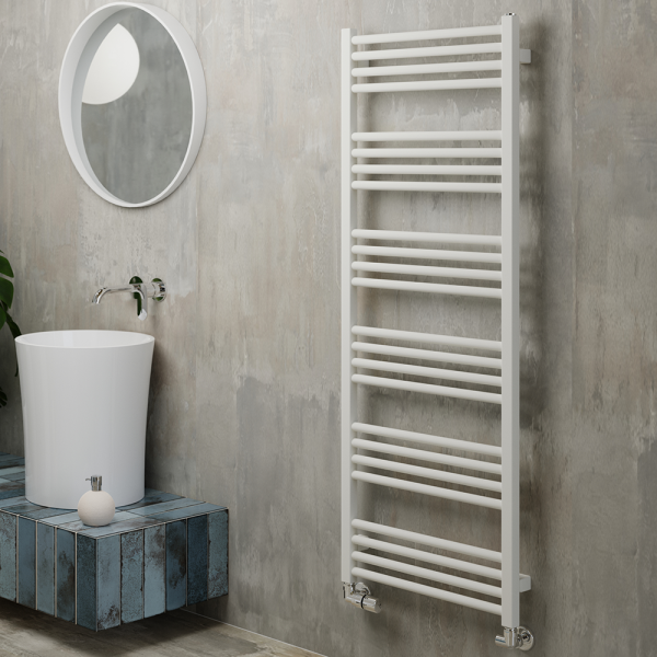 Terma Fiona Matt White Heated Towel Rail 1380 x 500mm
