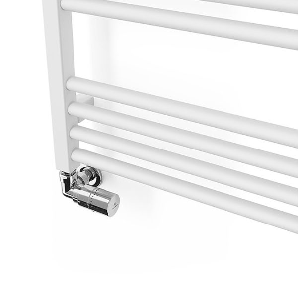 Terma Fiona Matt White Heated Towel Rail 1380 x 500mm - Image 2