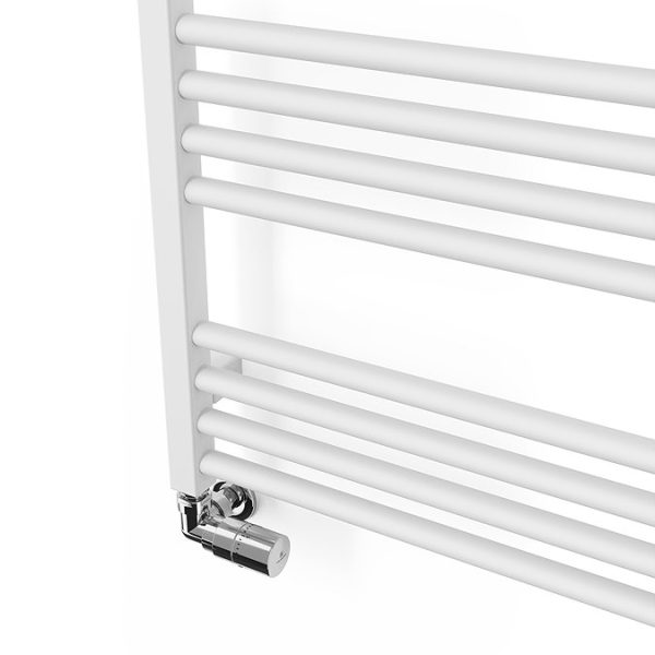 Terma Fiona Matt White Heated Towel Rail 1620 x 500mm - Image 2