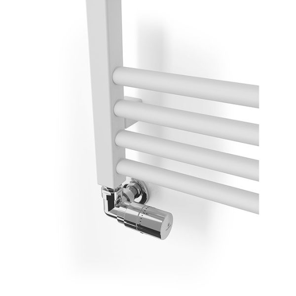 Terma Fiona Matt White Heated Towel Rail 660 x 500mm - Image 2