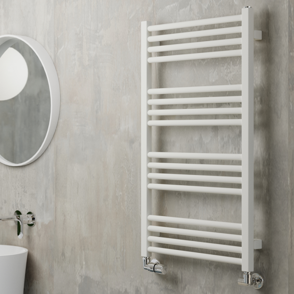 Terma Fiona Matt White Heated Towel Rail 900 x 500mm