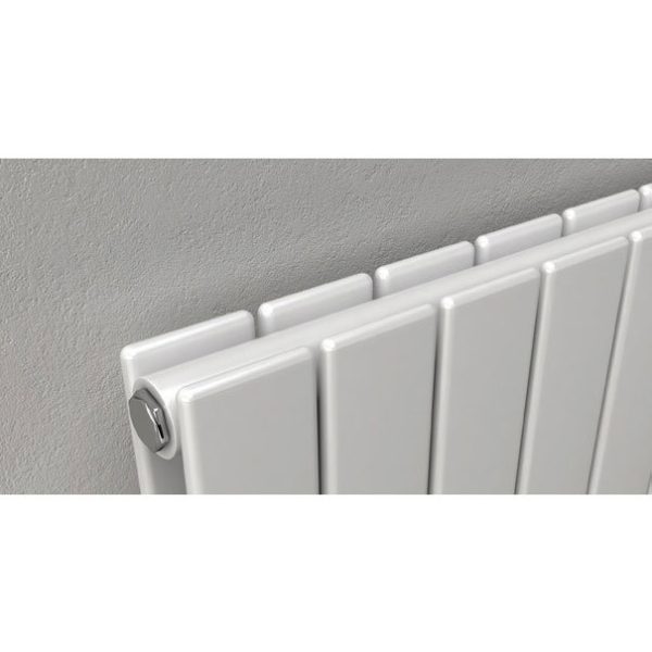 Reina Flat Vertical Double Panel Designer Radiator   Anthracite - Image 2