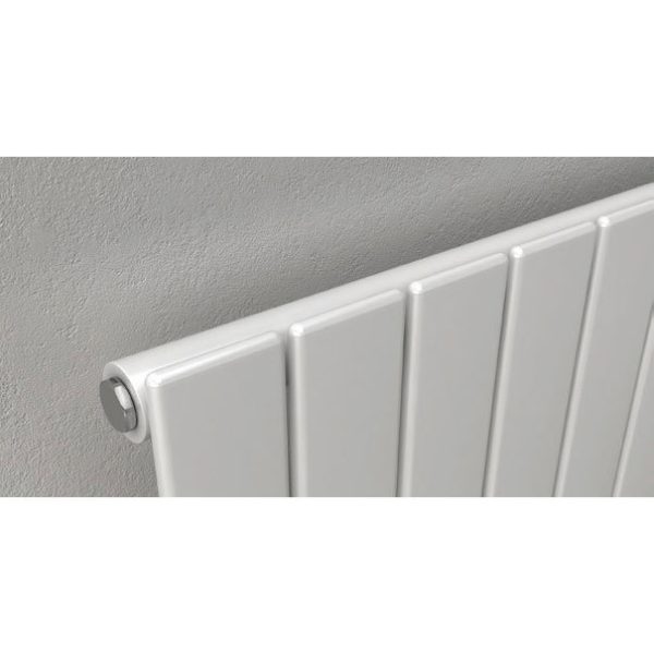 Reina Flat Vertical Single Panel Designer Radiator   Anthracite - Image 2