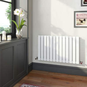 The Heating Co. 600 x 980mm Bonaire White Double Horizontal Flat Panel Radiator