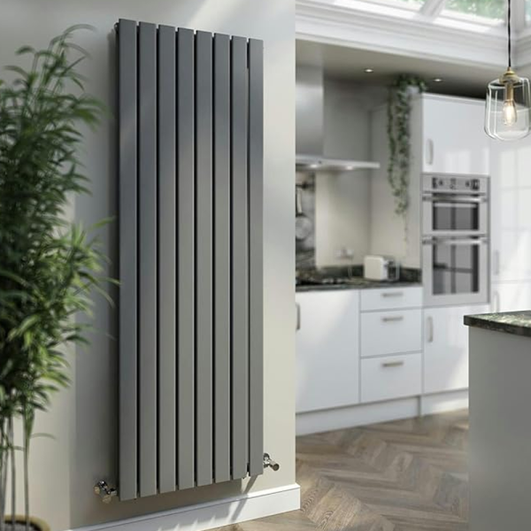 The Heating Co. Bonaire 1800 x 608 Anthracite Grey Double Vertical Flat Panel Radiator