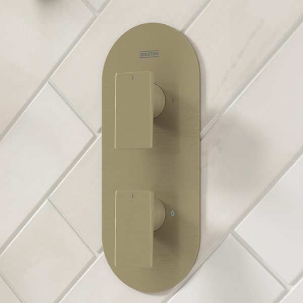 Bristan Frammento Concealed Dual Control Shower Pack   Brushed Brass - Image 5