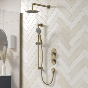 Bristan Frammento Concealed Dual Control Shower Pack   Brushed Brass