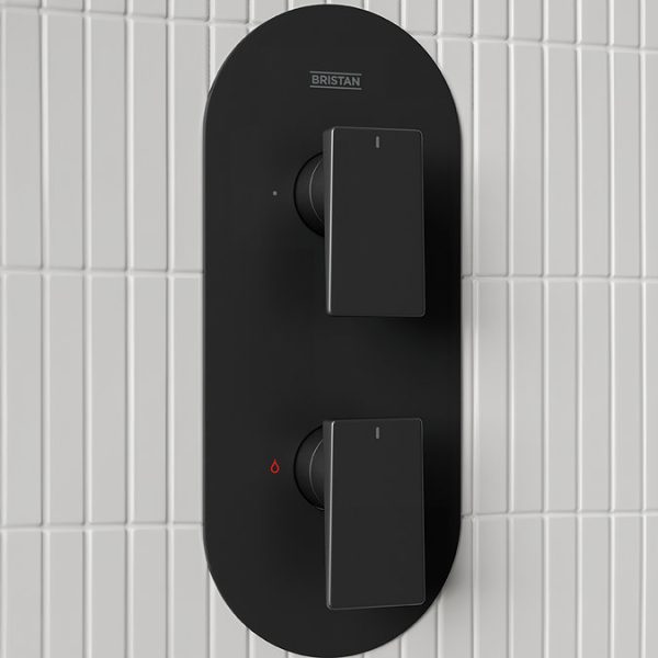 Bristan Frammento Concealed Dual Control Shower Pack    Black - Image 2