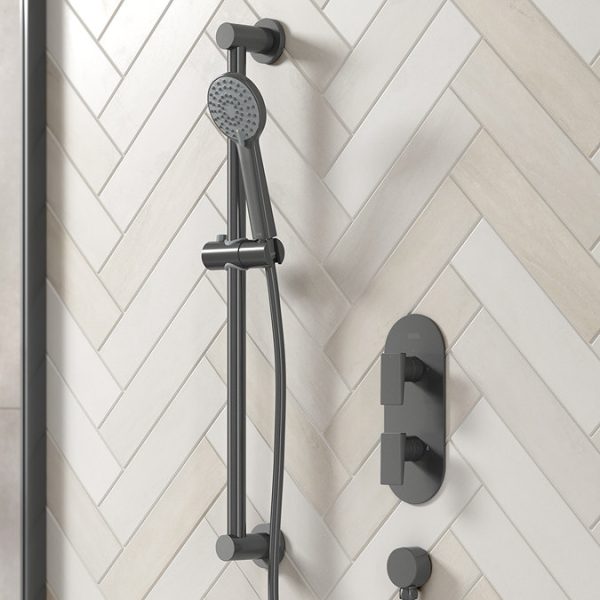 Bristan Frammento Concealed Dual Control Shower Pack    Gun Metal Grey - Image 4