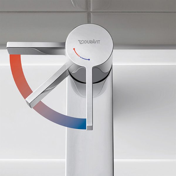 Duravit No.1 FreshStart M Size Single Lever Basin Mixer with Pop up Waste - Image 2