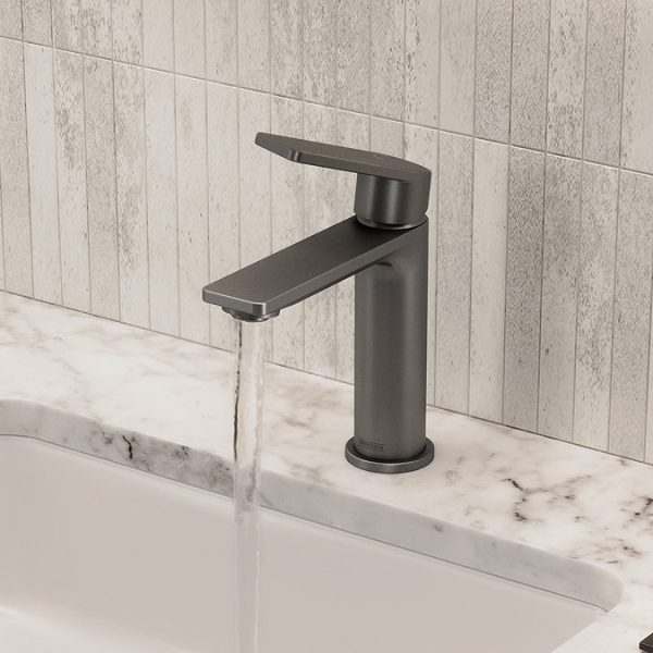 Bristan Frammento Eco Start Basin Mixer with Waste   Gun Metal Grey - Image 2