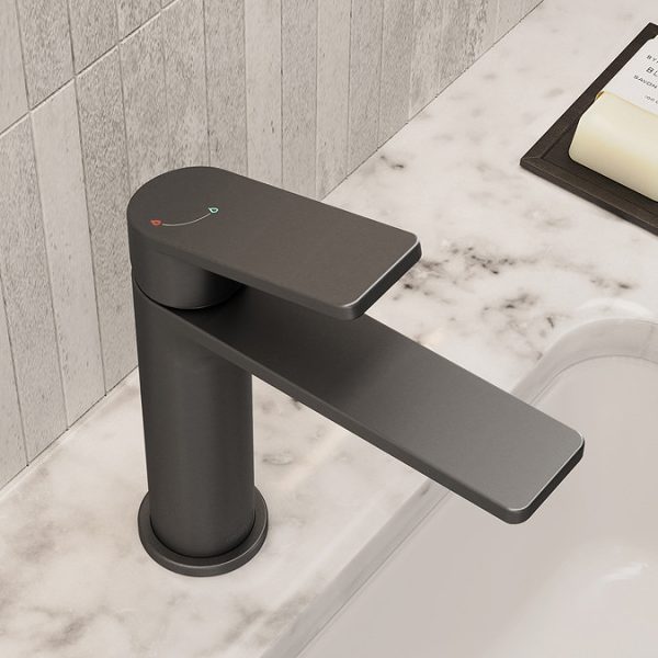 Bristan Frammento Eco Start Basin Mixer with Waste   Gun Metal Grey - Image 3