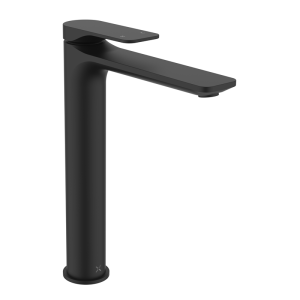 Crosswater Fuse Tall Mono Basin Mixer with Clicker Waste   Matt Black