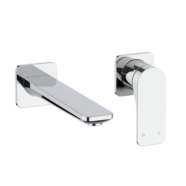 Crosswater Fuse Wall Mounted 2 Hole Set Basin Mixer   Chrome