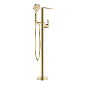 Crosswater Fuse Floor Mounted Freestanding Bath Shower Mixer   Brushed Brass