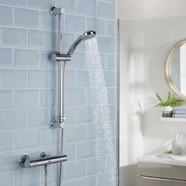 Bristan Frenzy Cool Touch Thermostatic Bar Valve inc. Riser + Multifunction Handset - Image 6