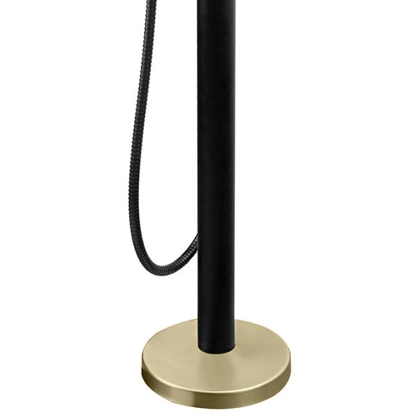 Gatsby Matt Black & Brushed Brass Freestanding Bath Shower Mixer Tap - Image 5