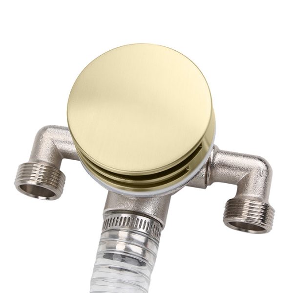 Gatsby Matt Black & Brushed Brass Side Valves and Overflow Filler - Image 5