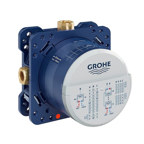 Grohe Grohtherm SmartConnect Square Head & Handset Shower Set - Image 5