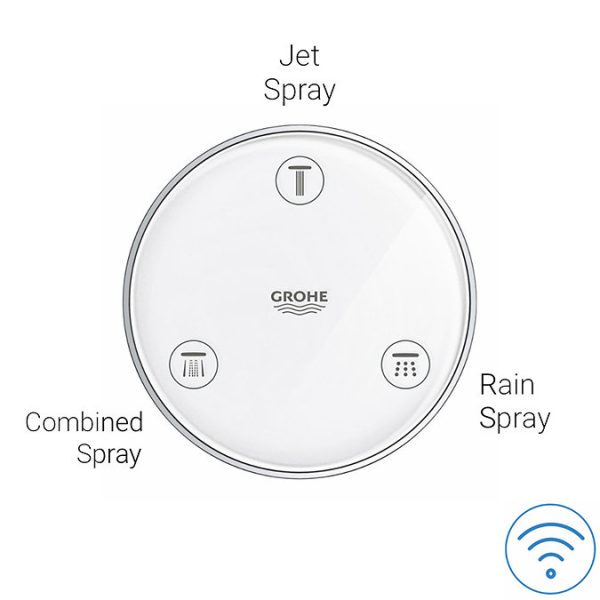 Grohe Grohtherm SmartConnect Square Head & Handset Shower Set - Image 2