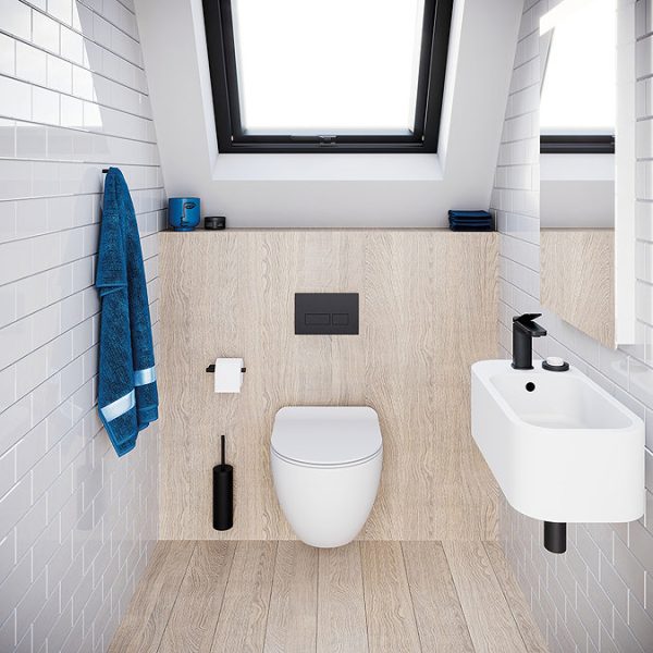 Crosswater Glide II Matt Black Mono Basin Mixer - Image 2