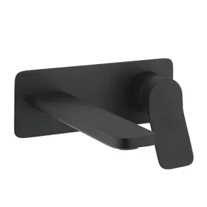 Crosswater Glide II Matt Black Wall Mounted 2 Hole Set Basin Mixer