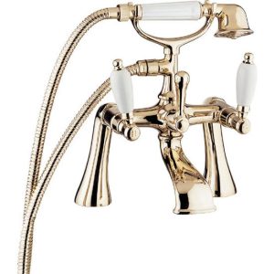 Deva Georgian Bath Shower Mixer   Gold