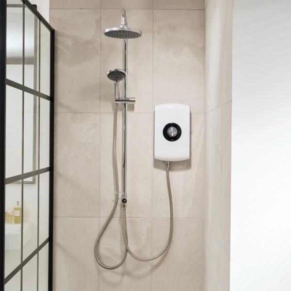 Triton Amore DuElec 9.5kw Electric Shower   Gloss White