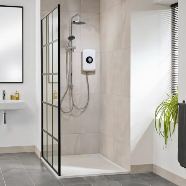 Triton Amore DuElec 9.5kw Electric Shower   Gloss White - Image 8