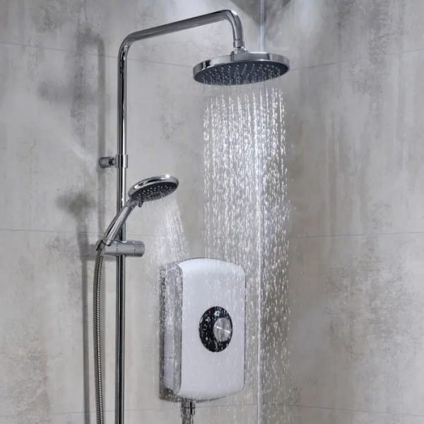 Triton Amore DuElec 9.5kw Electric Shower   Gloss White - Image 2