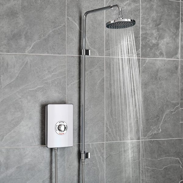 Triton Aspirante UNIQ 9.5kw Electric Shower   Gloss White - Image 3