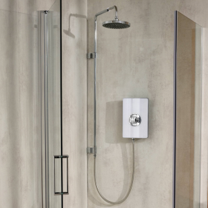 Triton Aspirante UNIQ 9.5kw Electric Shower   Gloss White