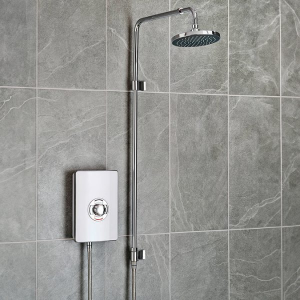 Triton Aspirante UNIQ 9.5kw Electric Shower   Gloss White - Image 4