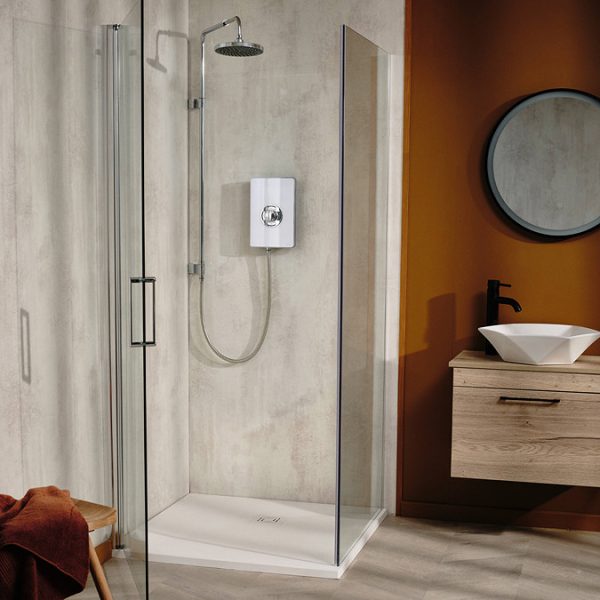 Triton Aspirante UNIQ 9.5kw Electric Shower   Gloss White - Image 9