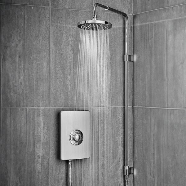 Triton Aspirante UNIQ 9.5kw Electric Shower   Brushed Steel - Image 5