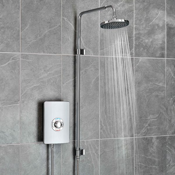 Triton Aspirante UNIQ 9.5kw Electric Shower   Brushed Steel - Image 4