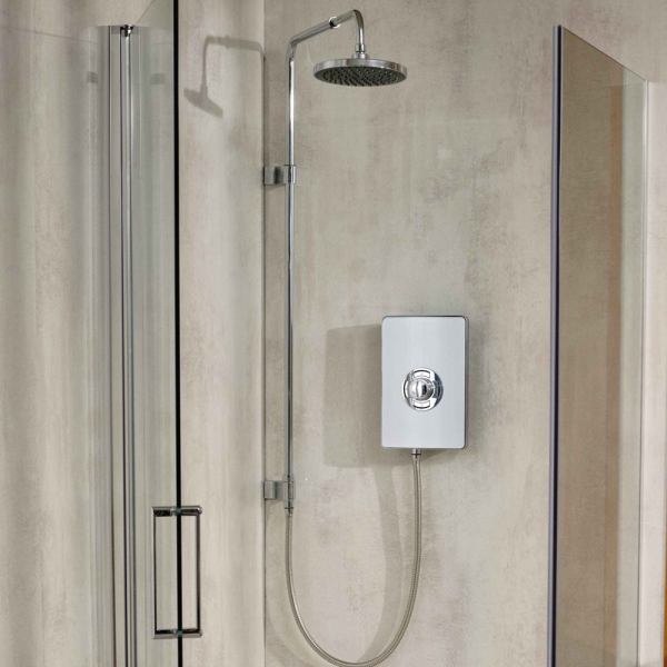 Triton Aspirante UNIQ 9.5kw Electric Shower   Brushed Steel