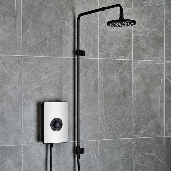 Triton Aspirante UNIQ 9.5kw Electric Shower   Nickel Effect - Image 4