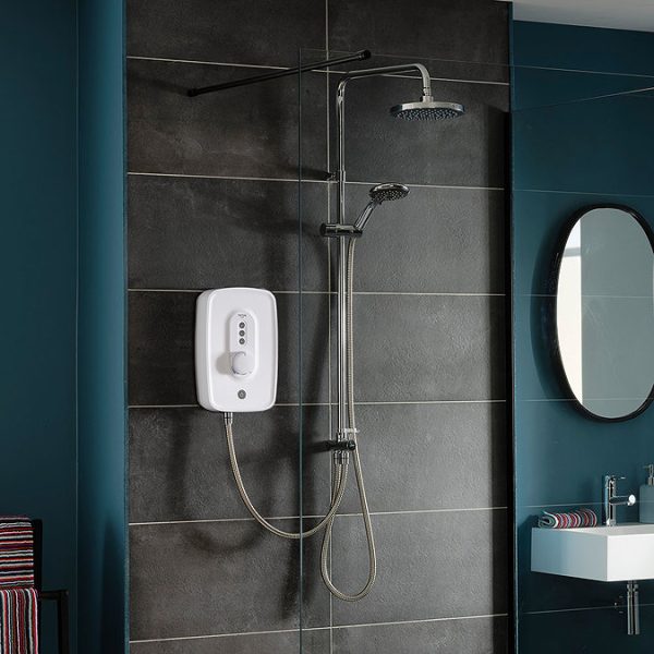 Triton Danzi DuElec 9.5kw Electric Shower   White - Image 7
