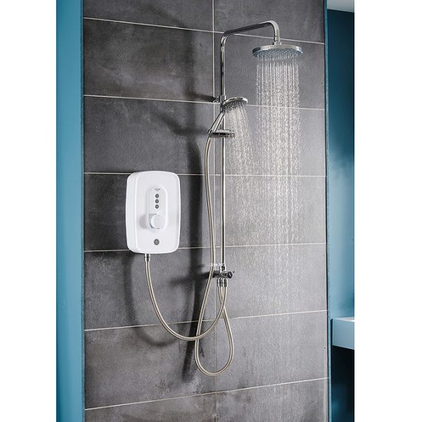 Triton Danzi DuElec 9.5kw Electric Shower   White - Image 2