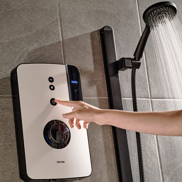 Triton ENlight Thermostatic 9.5kw White Electric Shower with Back to Wall Kit - Image 5