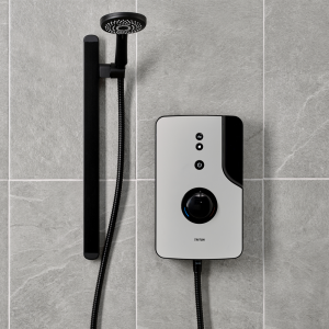 Triton ENlight Thermostatic 9.5kw Grey Electric Shower with Back to Wall Kit