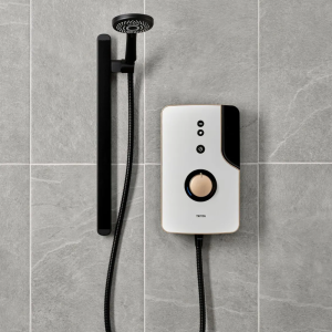 Triton ENlight Thermostatic 9.5kw Taupe Electric Shower with Back to Wall Kit