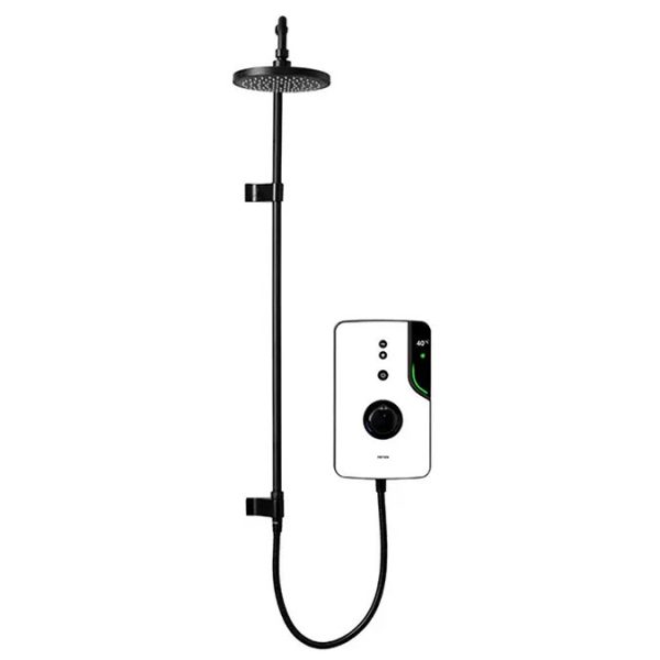 Triton ENlight Thermostatic White Electric Shower with Black UNIQ Shower Kit - Image 4