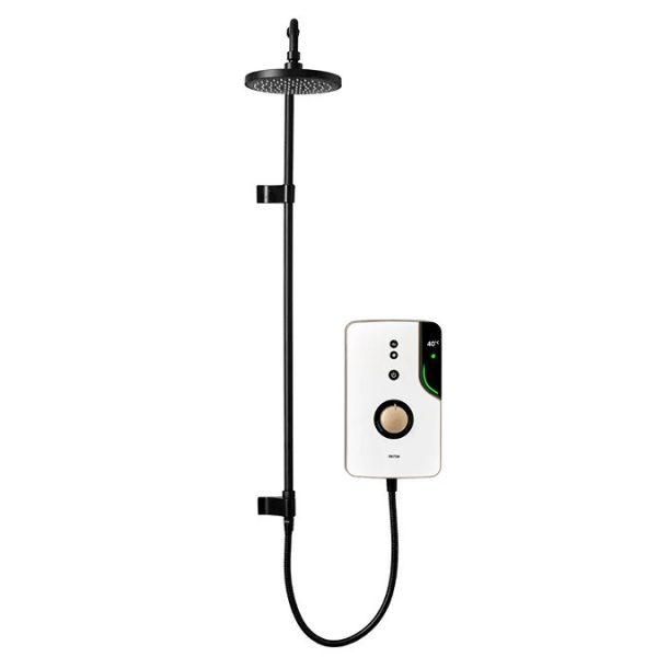 Triton ENlight Thermostatic Taupe Electric Shower with Black UNIQ Shower Kit - Image 7