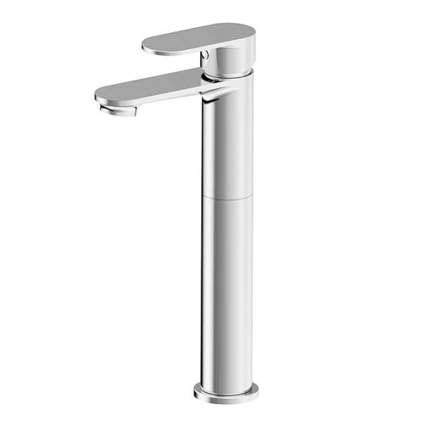 Gio Round Chrome High Rise Mono Basin Mixer Tap - Image 2