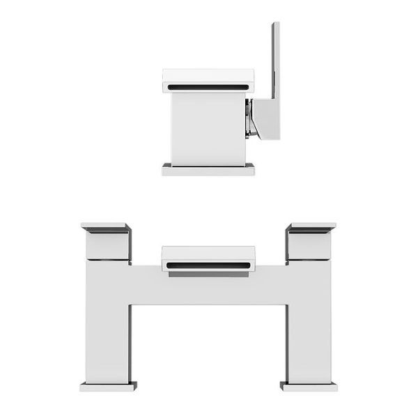 Glacier Modern Tap Package (Bath + Basin Tap) Chrome - Image 4